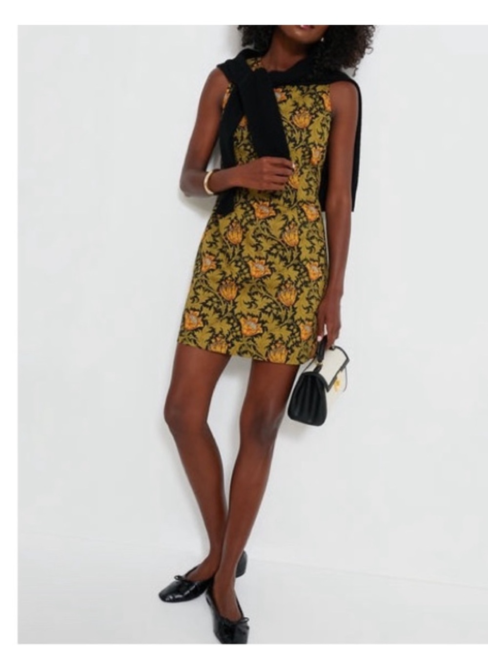 NWT Tuckernuck Olive Leafy Floral Lennon Mini Dress XXS - Picture 7 of 13